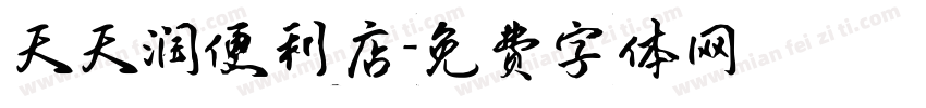 天天润便利店字体转换