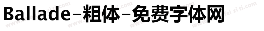 Ballade-粗体字体转换