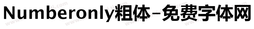 Numberonly粗体字体转换
