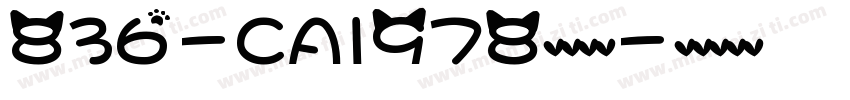 836-CA1978英文字体字体转换