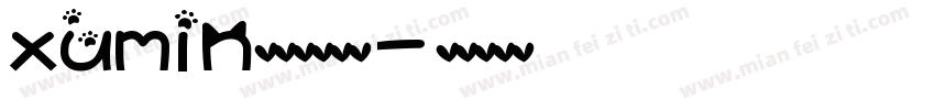 xumin英文手写字体字体转换