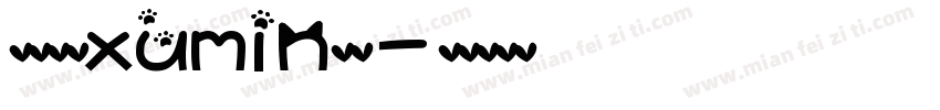 英文云朵xumin字体字体转换