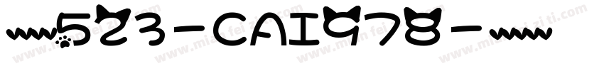 英文字体523-CAI978字体转换