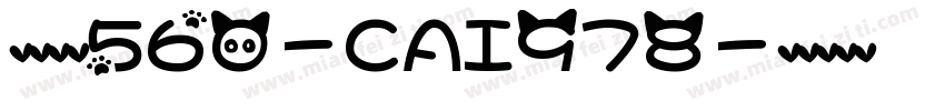 英文字体560-CAI978字体转换