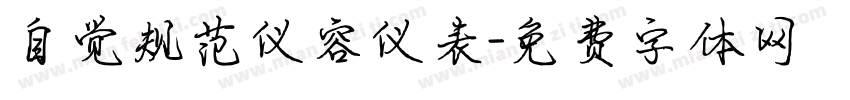 自觉规范仪容仪表字体转换