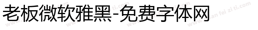 老板微软雅黑字体转换
