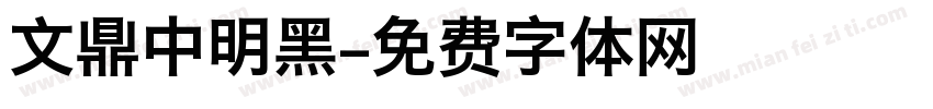 文鼎中明黑字体转换