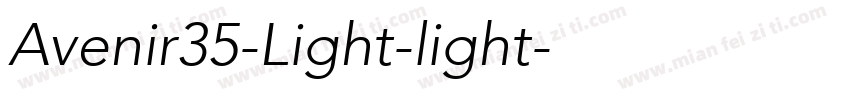 Avenir35-Light-light字体转换
