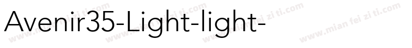 Avenir35-Light-light字体转换