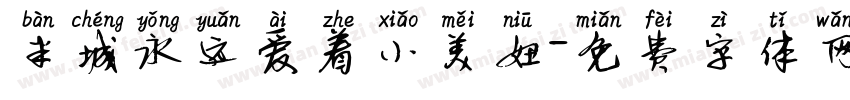 半城永远爱着小美妞字体转换