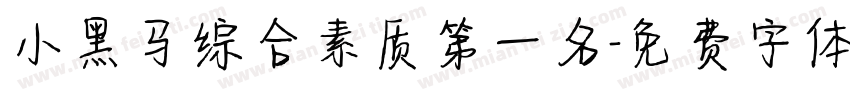 小黑马综合素质第一名字体转换