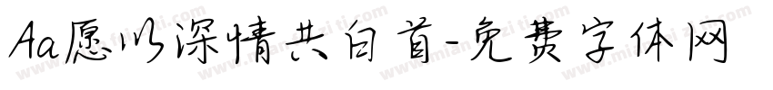 Aa愿以深情共白首字体转换
