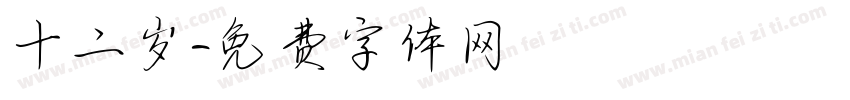 十二岁字体转换
