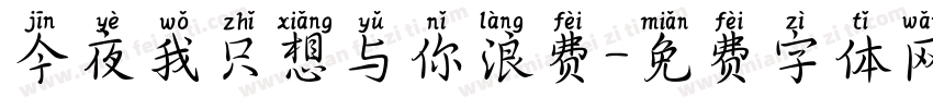 今夜我只想与你浪费字体转换