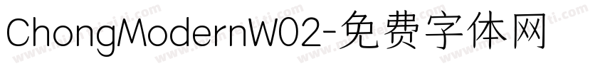 ChongModernW02字体转换