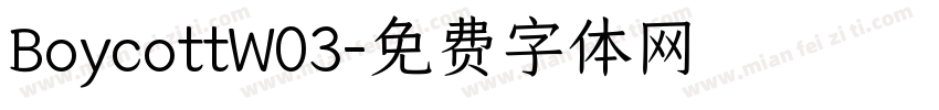 BoycottW03字体转换