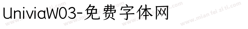 UniviaW03字体转换