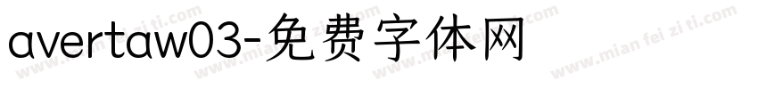 avertaw03字体转换