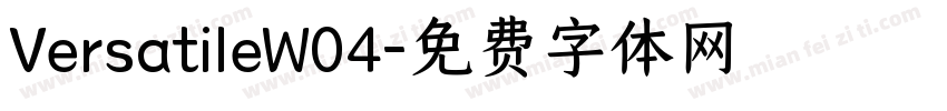 VersatileW04字体转换