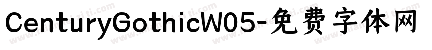 CenturyGothicW05字体转换