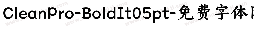 CleanPro-BoldIt05pt字体转换