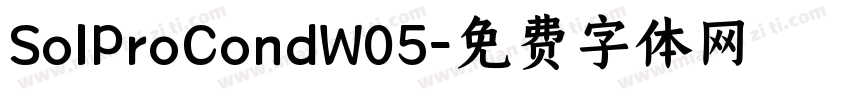 SolProCondW05字体转换