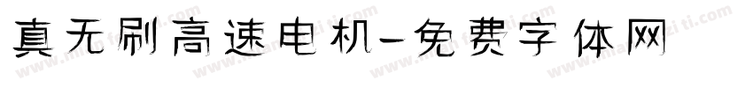 真无刷高速电机字体转换