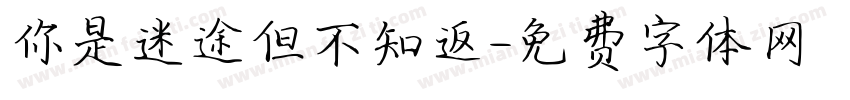 你是迷途但不知返字体转换
