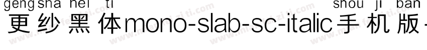 更纱黑体mono-slab-sc-italic手机版字体转换