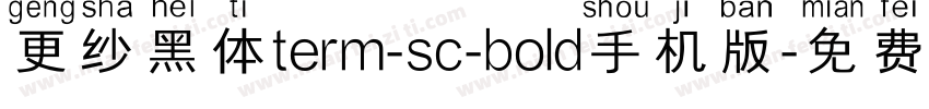 更纱黑体term-sc-bold手机版字体转换