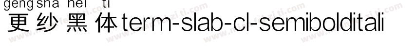 更纱黑体term-slab-cl-semibolditalic手机版字体转换