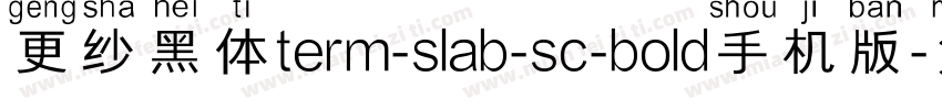 更纱黑体term-slab-sc-bold手机版字体转换