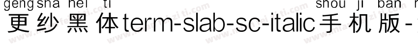 更纱黑体term-slab-sc-italic手机版字体转换