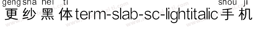 更纱黑体term-slab-sc-lightitalic手机版字体转换