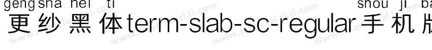 更纱黑体term-slab-sc-regular手机版字体转换