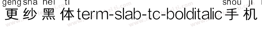更纱黑体term-slab-tc-bolditalic手机版字体转换