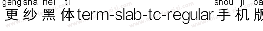 更纱黑体term-slab-tc-regular手机版字体转换