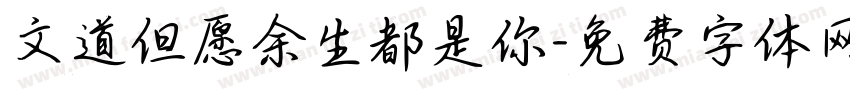 文道但愿余生都是你字体转换