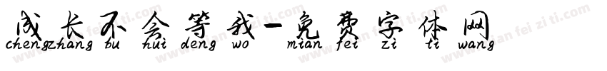 成长不会等我字体转换