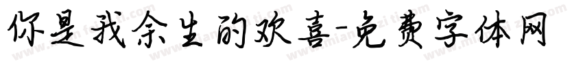 你是我余生的欢喜字体转换