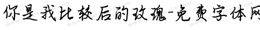 你是我比较后的玫瑰字体转换