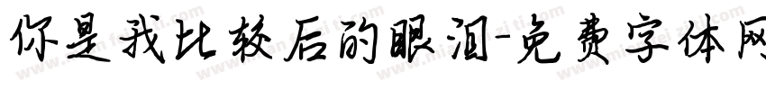 你是我比较后的眼泪字体转换