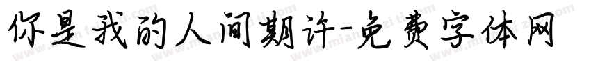 你是我的人间期许字体转换
