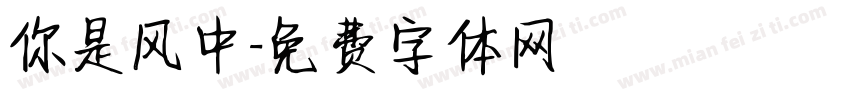 你是风中字体转换