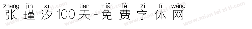张瑾汐100天字体转换