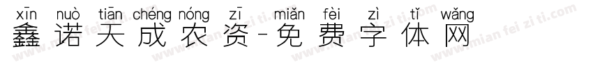 鑫诺天成农资字体转换