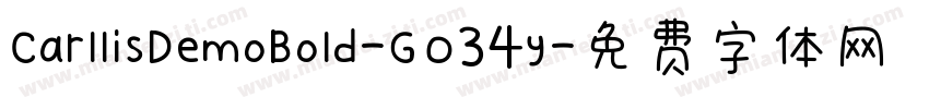CarllisDemoBold-GO34y字体转换