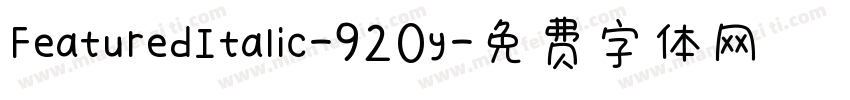 FeaturedItalic-920y字体转换