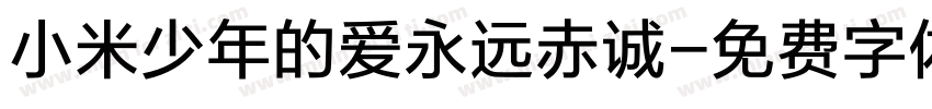 小米少年的爱永远赤诚字体转换