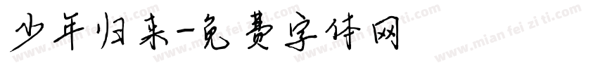 少年归来字体转换